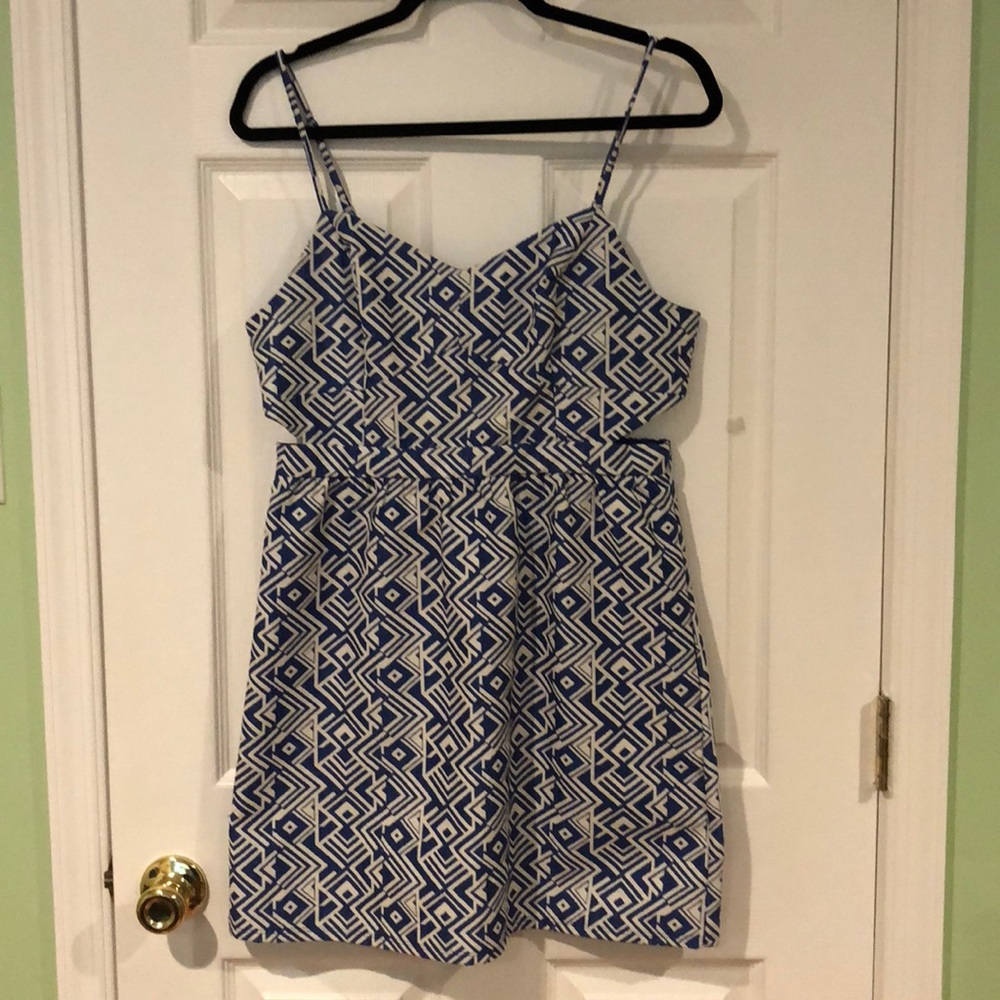 Patterned blue and white dress from American Eagle